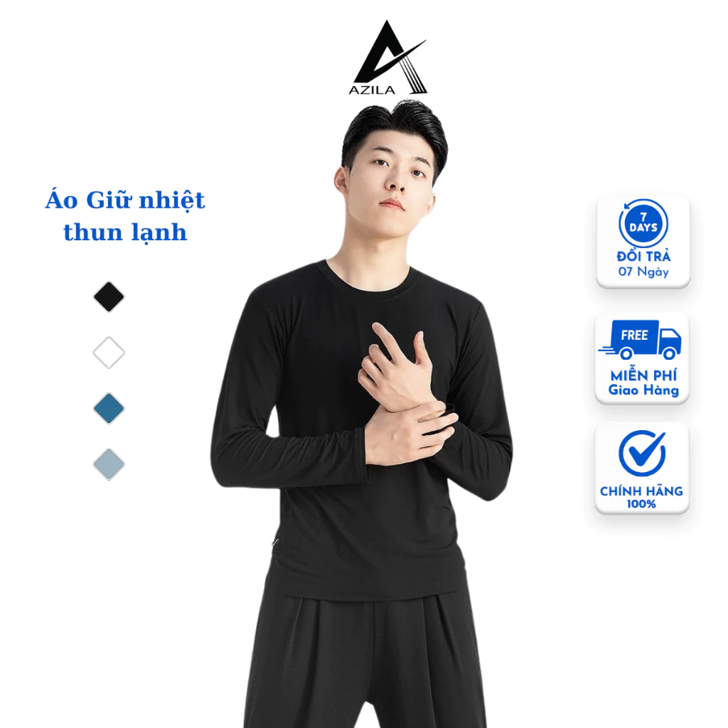 Áo giữ nhiệt nam AZILA thun lạnh thể thao co giãn 4 chiều Thoải mái hoạt động giữ ấm cơ thể, chất đẹp hàng Việt Nam