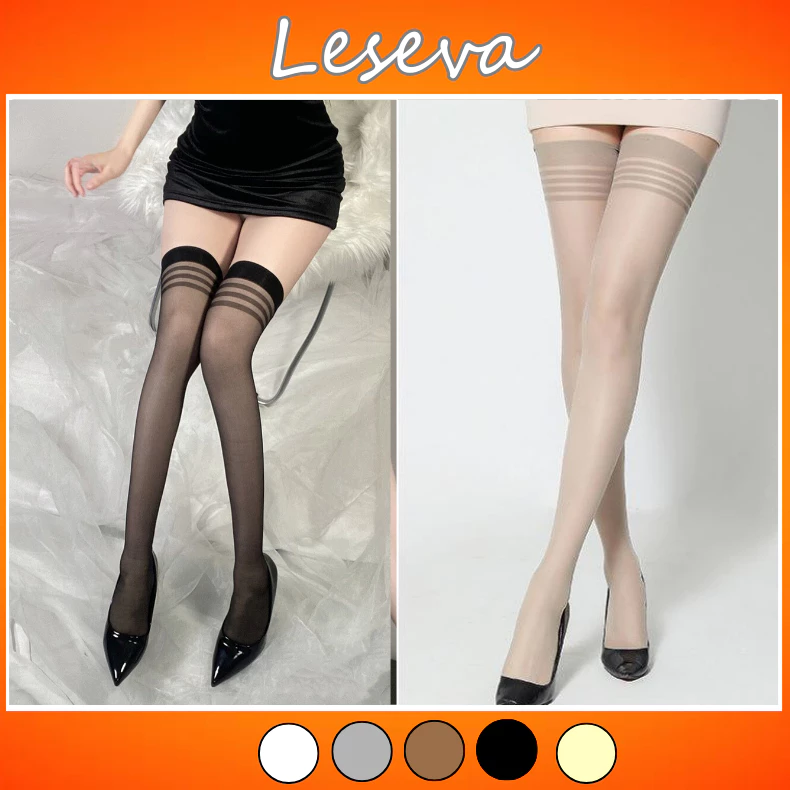Tất đùi nữ dày 15D trơn cao trên gối mỏng cực dai đẹp quyến rũ gợi cảm QT08 - LESEVA STORE