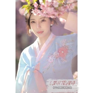 Hanbok pastel Chân Váy Dài  Trang phục lễ hội truyền thống Hàn Quốc
