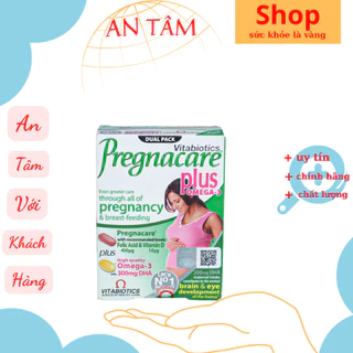 Viên Uống Cho Mẹ Bầu Vitabiotics PREGNACARE PLUS OMEGA-3 Tăng Cường Sức Khỏe Nâng Cao Đề Kháng