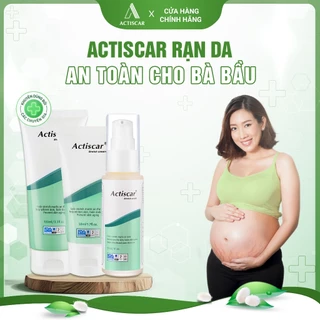 Combo Kem rạn da và Serum Xoá Mờ Rạn Da Actiscar Chính Hãng Đều Màu Da Sau Sinh Cải Thiện Vùng Da Chảy Xệ