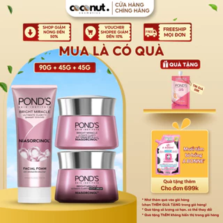 Combo Kem Dưỡng Trắng Da Đa tầng Pond's Ngày Đêm Và Sữa Rửa Mặt Dưỡng Da Trắng Hồng Rạng Rỡ