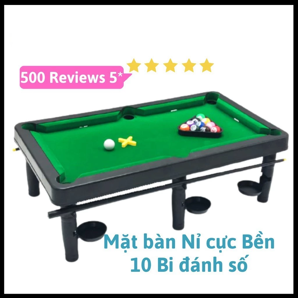 Bàn Bi A Mini KT 27-55Cm, Đồ Chơi Bida Giá Rẻ Cho Trẻ Em Và Gia Đình Mặt Bàn Nỉ Không Bong Tróc