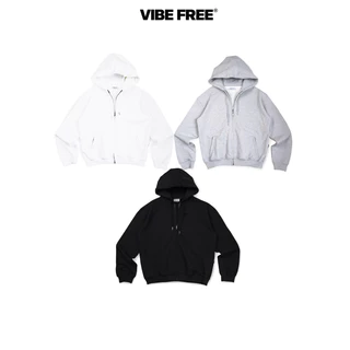 Áo khoác dây kéo Hoodie Zip nỉ chân cua dày dặn VIBE FREE cao cấp