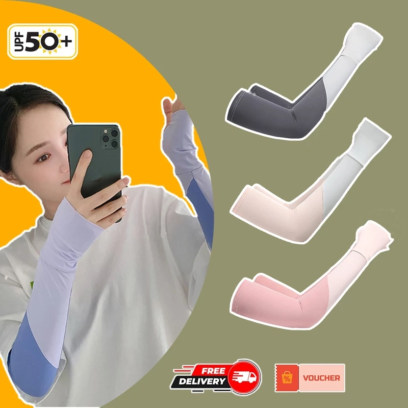 Ống Tay Chống Nắng Tia UV Xỏ Ngón Vải Thun Lạnh 4D Cao Cấp ( Găng Tay Đi Nắng Thể Thao Bo Chun Ôm Tay Thấm Hút Tốt )