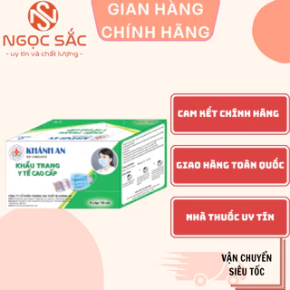 Khẩu Trang 4 lớp  kháng khuẩn Khánh An Hộp 50 cái - Nhà Thuốc Ngọc Sắc