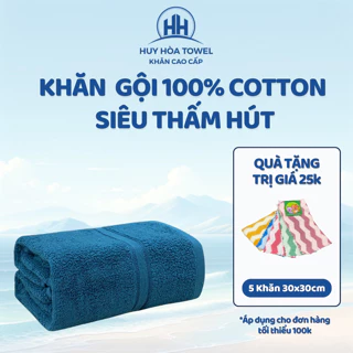 [KC35] Khăn gội đầu 35x80cm 100% cotton cao cấp dày thấm hút, không đổ lông, không ra màu cho gia đình Huy Hòa Towel