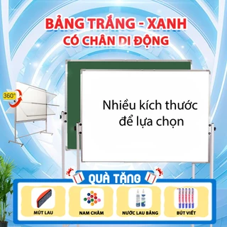 Bảng trắng treo tường, bảng từ viết bút lông nhiều phân loại , tặng kèm bút lông, bông lau, nam châm dính bảng