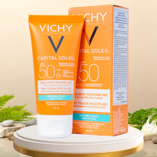 Kem chống nắng Vichy Capital Soleil SPF50 Cream Emulsion Toucher Sec Anti 50ml Chính Hãng SHINECOS .