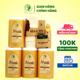 [ Giảm 100K - Đơn 879K ] Bộ giảm eo sau sinh Wonmom ( 4 Muối quấn bụng + 1 Dầu gừng + 1 Gen nịt bụng + 1 Đai muối )