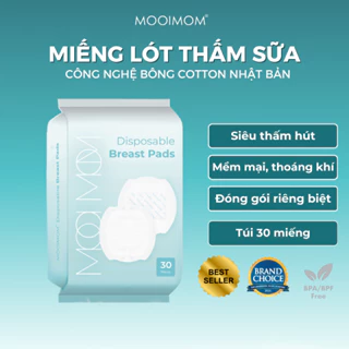 [CHÍNH HÃNG] Miếng Lót Thấm Sữa MOOIMOM Cao Cấp, Bông Cotton 100%, Thấm Hút Sữa Mẹ, Mỏng Nhẹ Và Siêu Dính  A6001_30