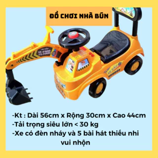 Đồ Chơi Xe Ô Tô Cần Cẩu Chòi Chân 1388 ,Xe Múc,Xe Cuốc 2 Trong 1 Siêu To Có Nhạc Có Đèn Cho Bé