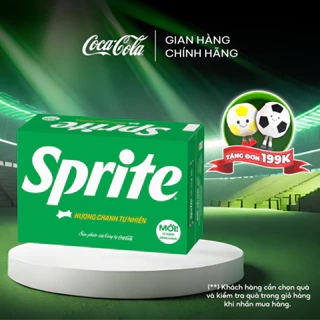 Thùng 24 Lon Nước Ngọt Giải Khát Có Gas Sprite Vị Chanh 235ml/Lon Coca-Cola Official Store