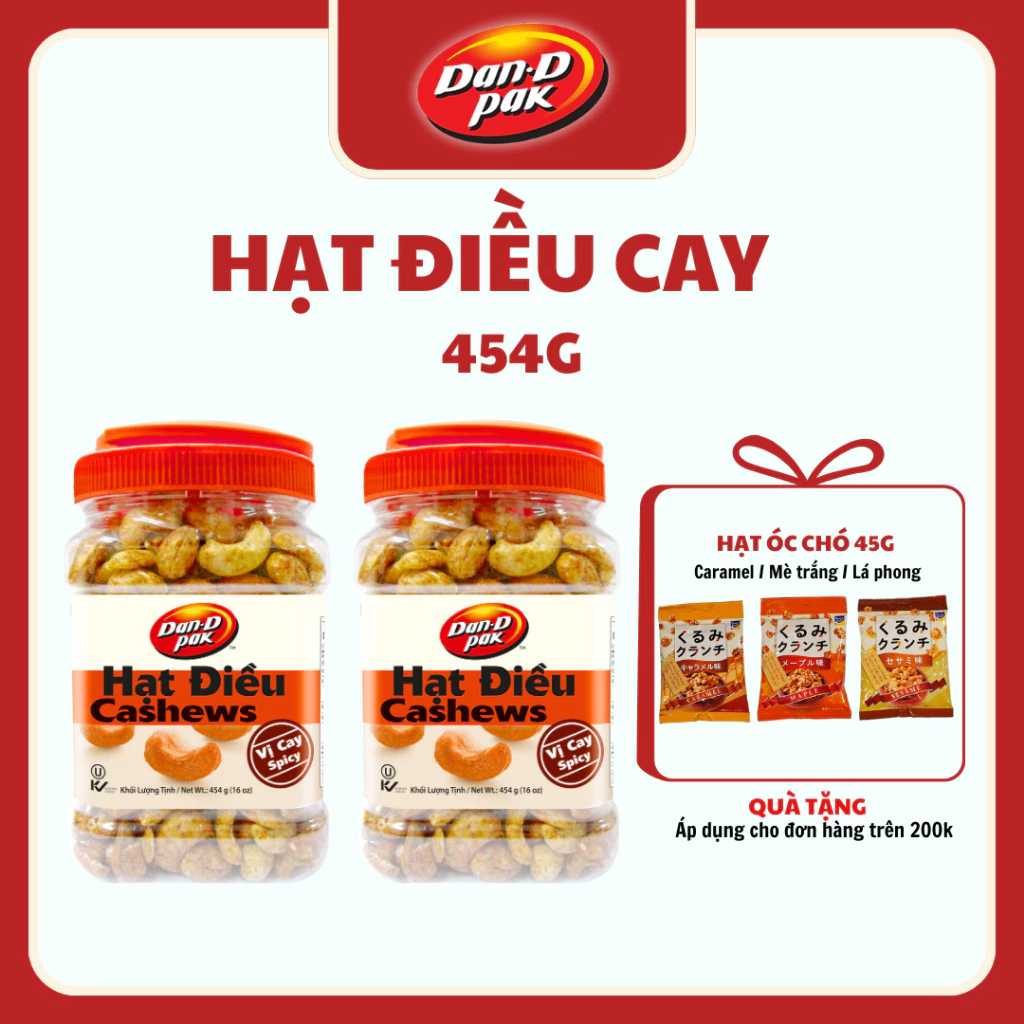 Hạt điều vị cay 454g Dan D Pak