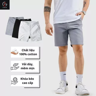 Quần short kaki nam ZGO vải cotton dày mềm quần kaki nam ngắn trên đầu gối QKAKI12