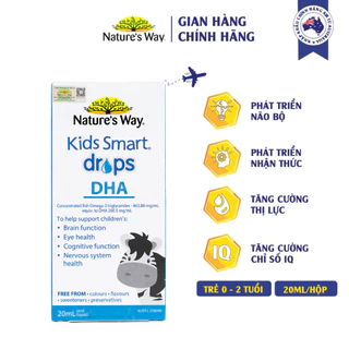 DHA cho bé Nature's Way Kids Smart Drops DHA Dạng Giọt Phát Triển Não Bộ 20ml