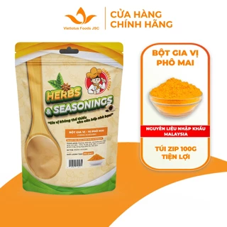 Bột phô mai cam lắc Orange Chef túi Zip tiện lợi 100G dùng cho bắp rang bơ, khoai chiên - Nguyên liệu nhập khẩu Malaysia