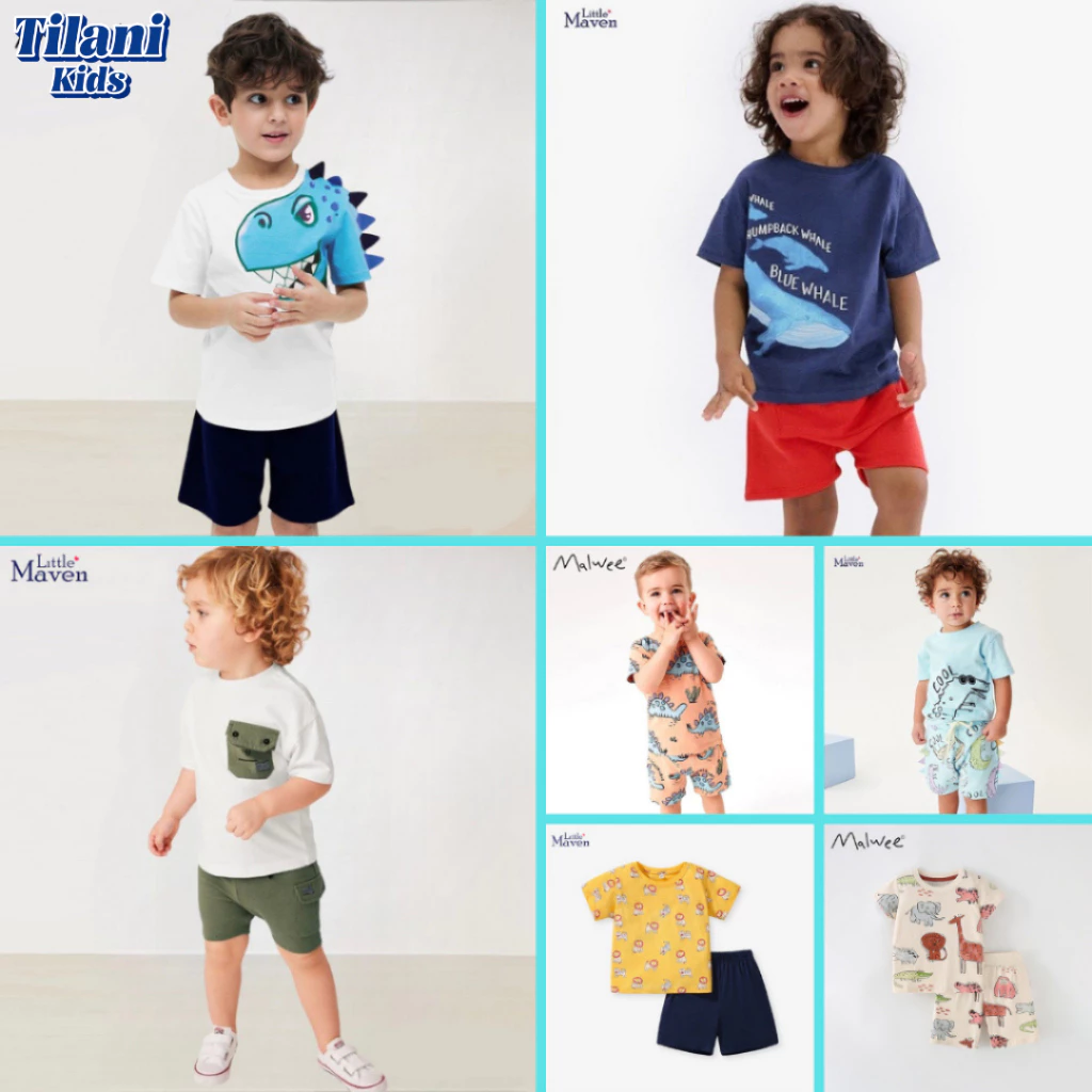 BST bộ hè cotton Little Maven Malwee họa tiết cho bé trai 2-8 tuổi NEW - TILANI Official Store