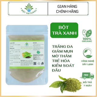 Bột trà xanh sấy lạnh nguyên chất - ngăn ngừa mụn, trắng da, kiểm soát dầu, se khít lỗ chân lông