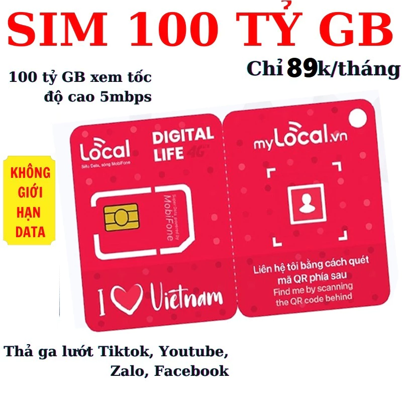 [1 TỶ GB DATA ] SIM VNSKY89 SÓNG MOBIFONE CHỈ 89K/THÁNG ĐỂ GIA HẠN SỬ DỤNG DATA KÈM PHÚT GỌI FREE