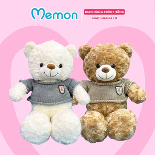 Gấu Bông Teddy Lông Xoắn Má Hồng Cao Cấp Memon