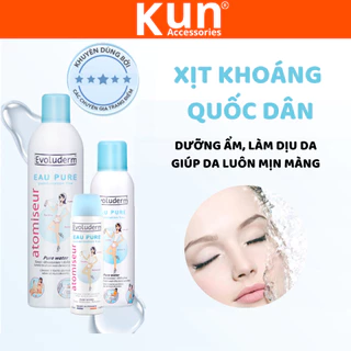 Xịt khoáng Evoluderm 150ml 400ml dưỡng ẩm làm dịu da giúp cho da luôn mịn màng