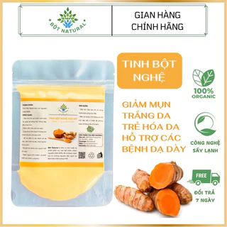 Tinh bột nghệ nguyên chất 100% - trắng da, mờ thâm, ngừa mụn, giảm cân, hỗ trợ các vấn đề về dạ dày | Bột Natural