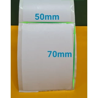 Giấy In Tem 50x70mm cuộn to dài 25 mét (Tem Đứng)