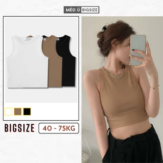 Áo croptop nữ BIGSIZE áo ba lỗ chất cotton 3 màu siêu mềm mịn thoáng mát 3129