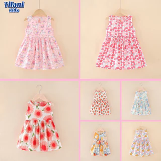 Váy hè 2 dây thoáng mát hoạ tiết ngộ nghĩnh A1879 cho bé gái từ 2-7 tuổi - TILANI Official Store