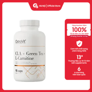 Viên uống giảm mỡ Ostrovit CLA + Greentea + L-carnitine (90 Capsules) nhập khẩu Ba Lan - Gymstore