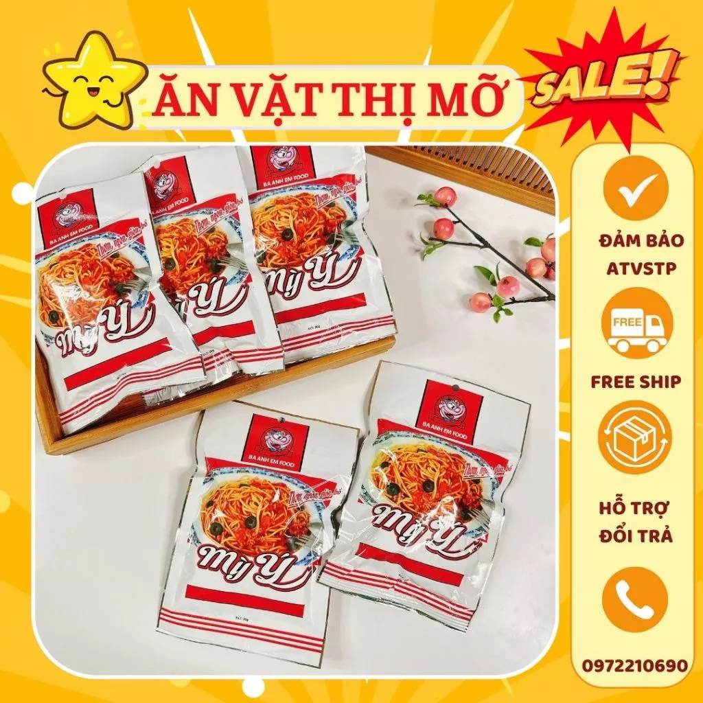 Lẻ 1 Gói Bánh Snack Mì Ý Cay Thơm Ngon - Ăn vặt Thị Mỡ