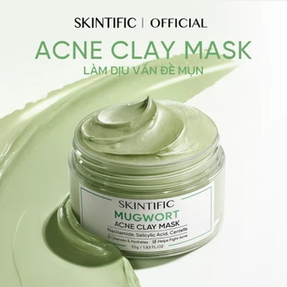 Mặt nạ đất sét ngải cứu giảm mụn SKINTIFIC 55g