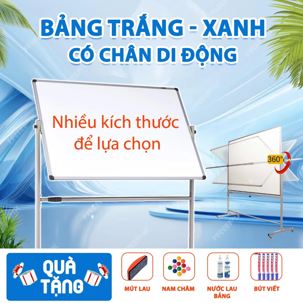 Bảng Từ Trắng Viết Bút Lông Kích Thước Đa Dạng Bảng Mica Từ Tính Nam Châm Bảng Fooc Trắng Có Móc Treo Tường