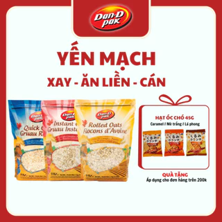 Thùng yến mạch các loại cán, xay, ăn liền cho người ăn kiêng 1kg x 12 gói Dan D Pak