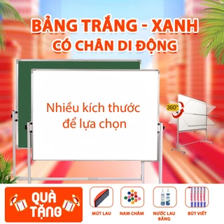 Bảng di động 2 mặt từ trắng lật xoay 360 độ ,mặt bảng từ trắng xịn có kẻ ô mờ