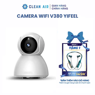 Camera wifi V380 Yifeel đàm thoại từ xa, camera gia đình xoay 4 chiều hình ảnh sắc nét (GD904)