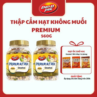 Thùng Hạt Thập Cẩm Premium Không Muối  215g X 12 hũ, 560g x 10 hũ Dan D Pak