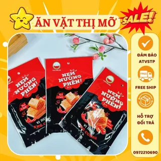 Combo 5 gói Nem nướng phên ăn vặt Dưa hấu đỏ - Nem nướng xé miếng cay