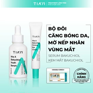 Bộ Đôi Chống Lão Hoá, Mờ Nếp Nhăn Tia'm Vita A Bakuchiol Youth 40ml, Kem Mắt Vita A Bakuchiol Firming 30ml