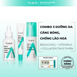 Combo 3 Dưỡng Da Căng Bóng, Chống Lão Hoá, Mờ Nếp Nhăn Tia'm Vita A Bakuchiol Firming 40ml