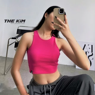 Áo ba lỗ trơn croptop thun tăm THE KIM , áo croptop 3 lỗ sát nách cho nữ A121