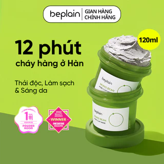 Mặt nạ đất sét BEPLAIN X LeoJ 120ml từ đậu xanh se khít lỗ chân lông giảm mụn đầu đen