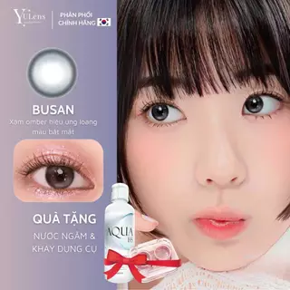 [BUSAN GRAY] lens xám phủ bóng douyin siêu tự nhiên | Độ cận 0-8 giãn nhẹ - kính áp tròng Yulens phân phối chính hãng