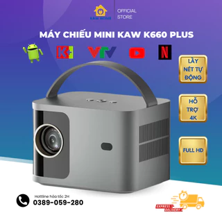 Máy Chiếu Mini Siêu Nét KAW K660 Nâng Cấp Chất Lượng Tốt, Độ Sáng Cao, Độ Phân Giải Full HD, BH 12T