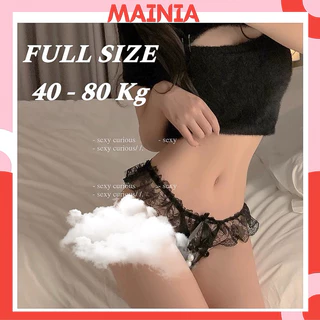 [ CÓ BIGSIZE 80Kg ] Quần Lót Ren Lọt Khe Hở Đáy Sexy Gợi Cảm Chíp Ren Nữ Cao Cấp Mainia Shop