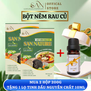 COMBO 2 Bột nêm rau củ San Nature thuần chay 200g , không chất điều vị tạo ngọt kết hợp nấm Truffle thượng hạng