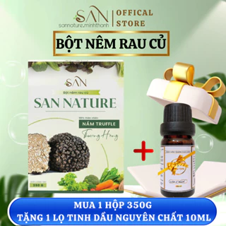 Bột nêm rau củ San Nature - Bột nêm rau củ thuần chay 350g , không chất điều vị tạo ngọt kết hợp nấm Truffle thượng hạng