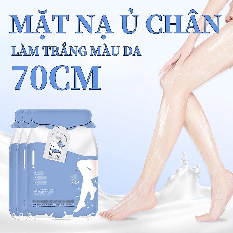 Mặt Nạ Ủ Chân 70CM Làm Trắng SỮA BÒ Trắng Da Giảm Thâm Giảm Nhăn Mịn Màng nội địa Trung