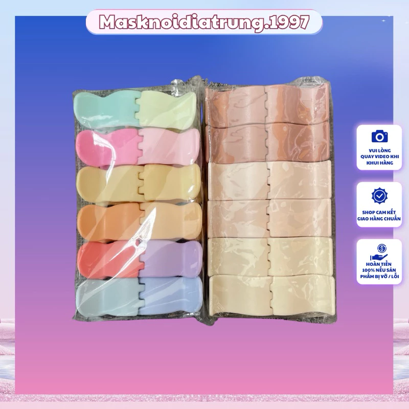 Set 12 Kẹp Càng Cua 3 Răng 5 Răng Trong Suốt Xinh Xắn